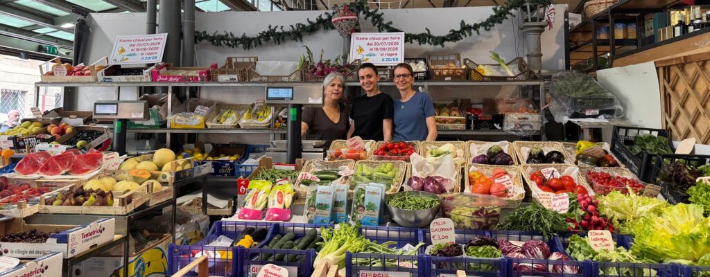 The CA-SA Carla e Sandra counter display at Mercato Albinelli in Modena
