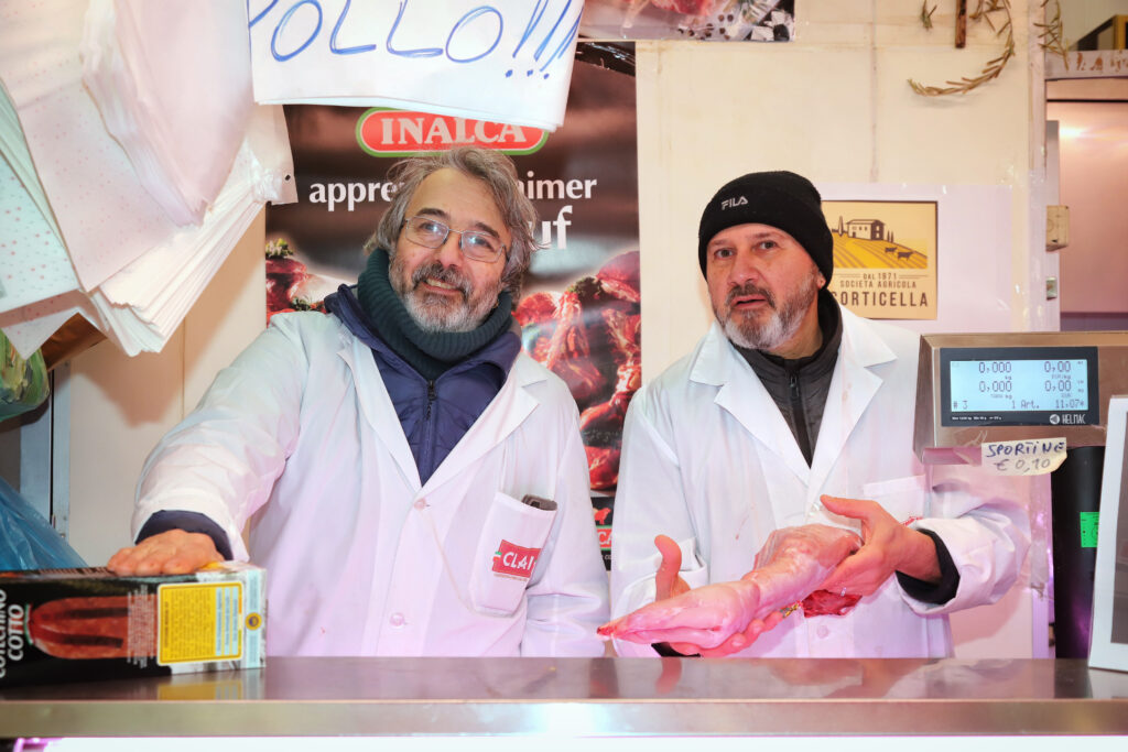 Produce from Al Carni, butcher at Mercato Albinelli in Modena