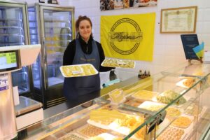 Produce from Bottega della pasta, fresh pasta at Mercato Albinelli in Modena