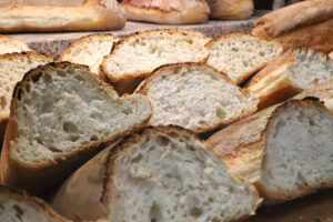 Detail of the Panetteria Bedendo stall, Mercato Albinelli in Modena