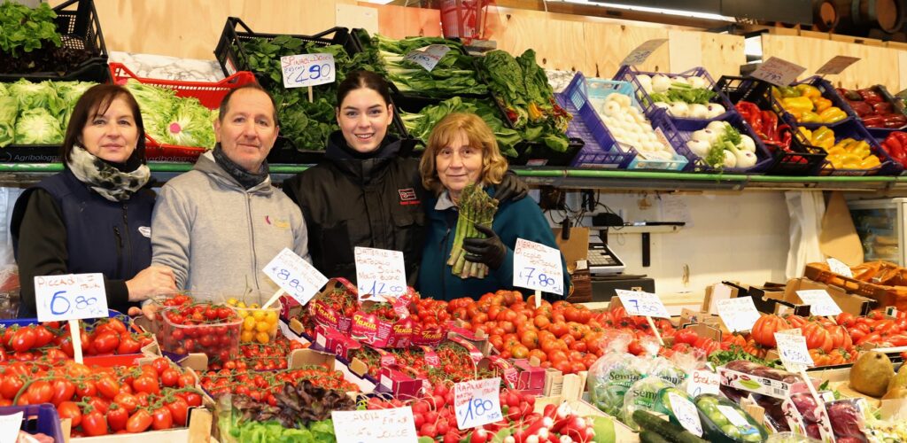 Produce from L.D.M. Daniele e Lorella Vaschieri, fruit and vegetables at Mercato Albinelli in Modena
