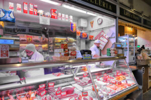 Detail of the Vaccari Maurizio stall, Mercato Albinelli in Modena