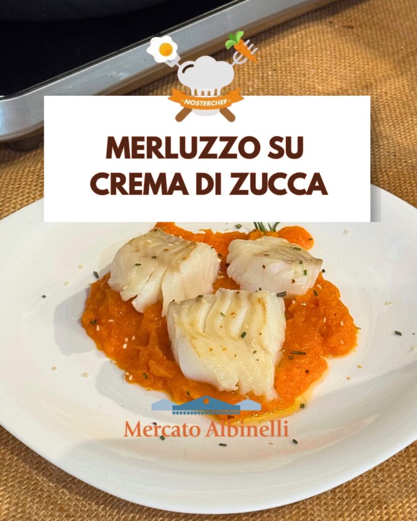 Cod on Pumpkin Cream — Mercato Albinelli, Modena