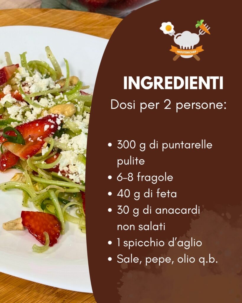 Strawberries, Puntarelle, Cashews and Feta — Mercato Albinelli, Modena