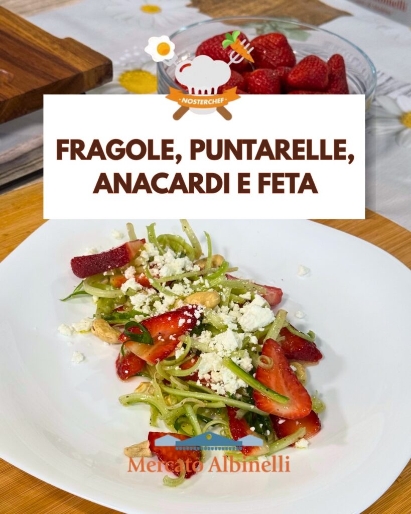 Strawberries, Puntarelle, Cashews and Feta — Mercato Albinelli, Modena